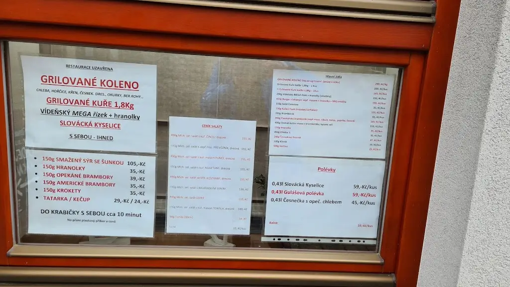 Menu_Kavárna U Přívozu - Grilovaná kolena_Spytihněv_image_1