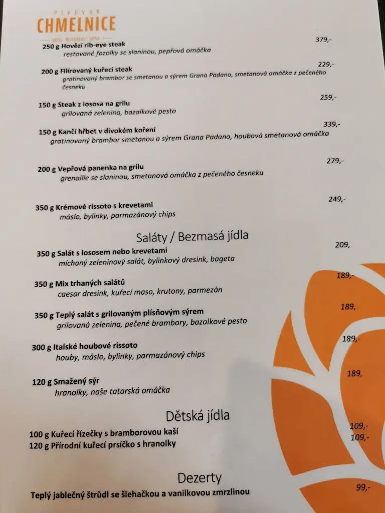 Menu_Restaurant & Hotel & PIVOVAR CHMELNICE_Napajedla_image_2
