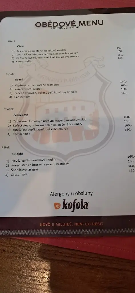 Menu_Restaurant Pod Hradem_Okres Zlín_image_1