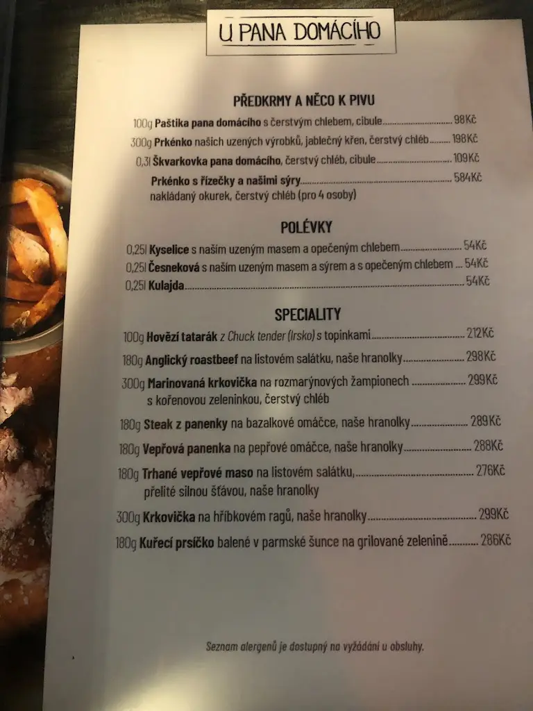 Menu_U Pana domácího_Tečovice_image_1