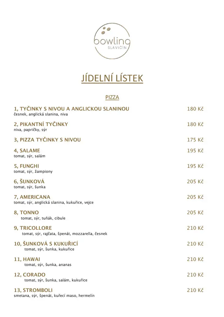 Menu_BOWLING SLAVIČÍN_Slavičín_image_2
