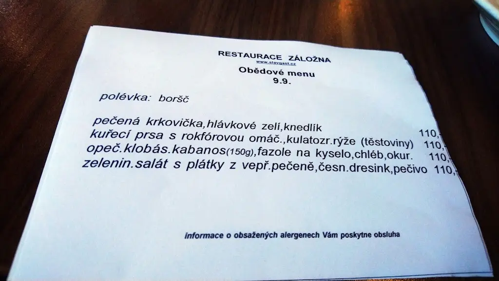 Menu_Restaurace Záložna_Slavičín_image_2
