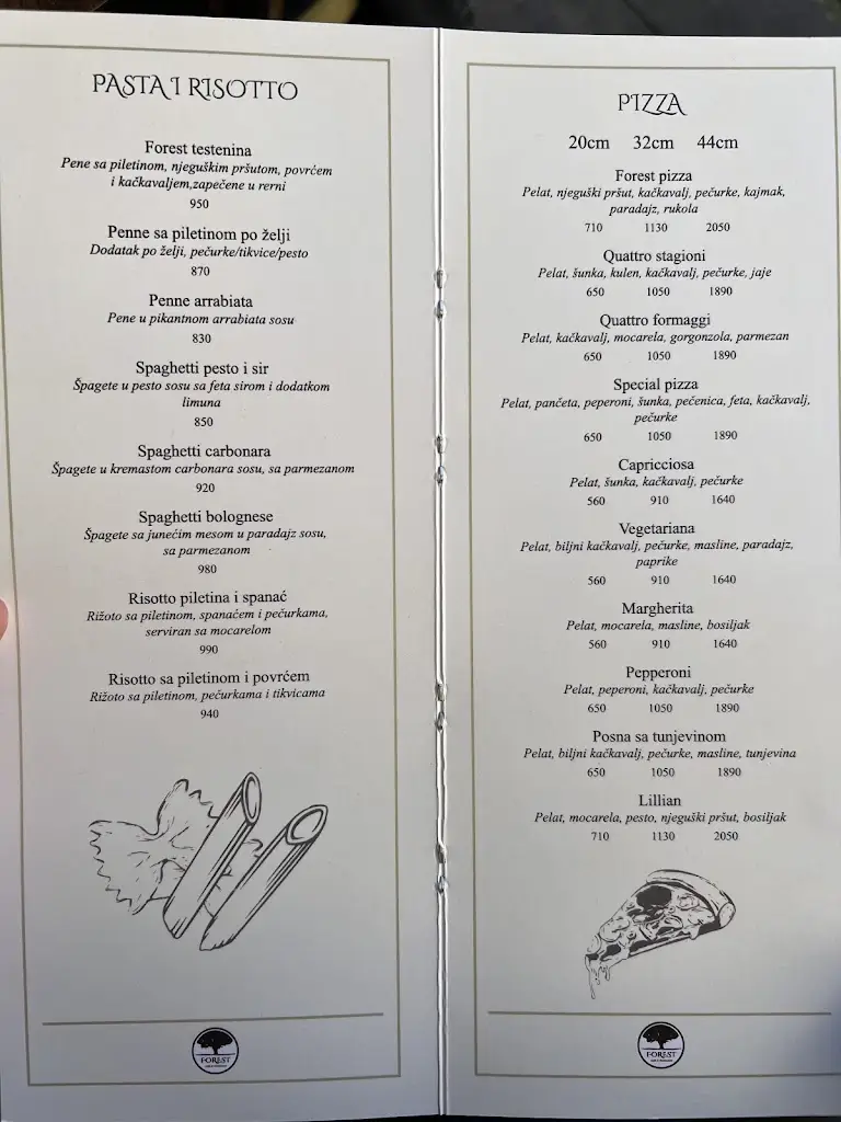 Menu_Forest Cafe & Restaurant_Šumice_image_1