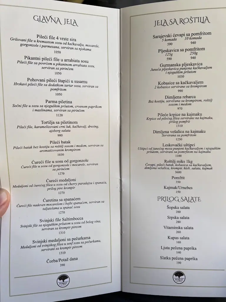 Menu_Forest Cafe & Restaurant_Šumice_image_4