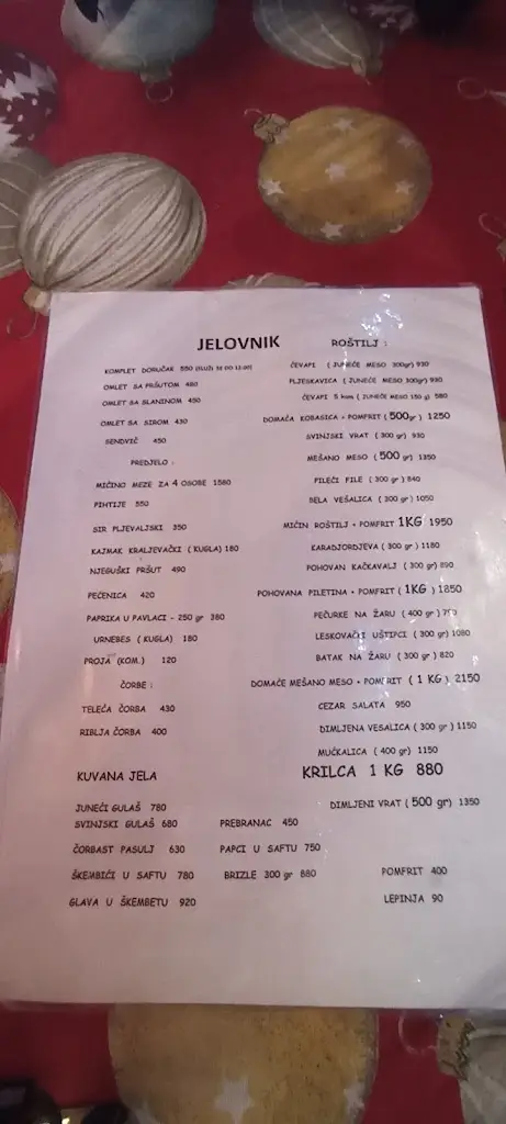 Menu_Ресторан Мића_Šumice_image_4