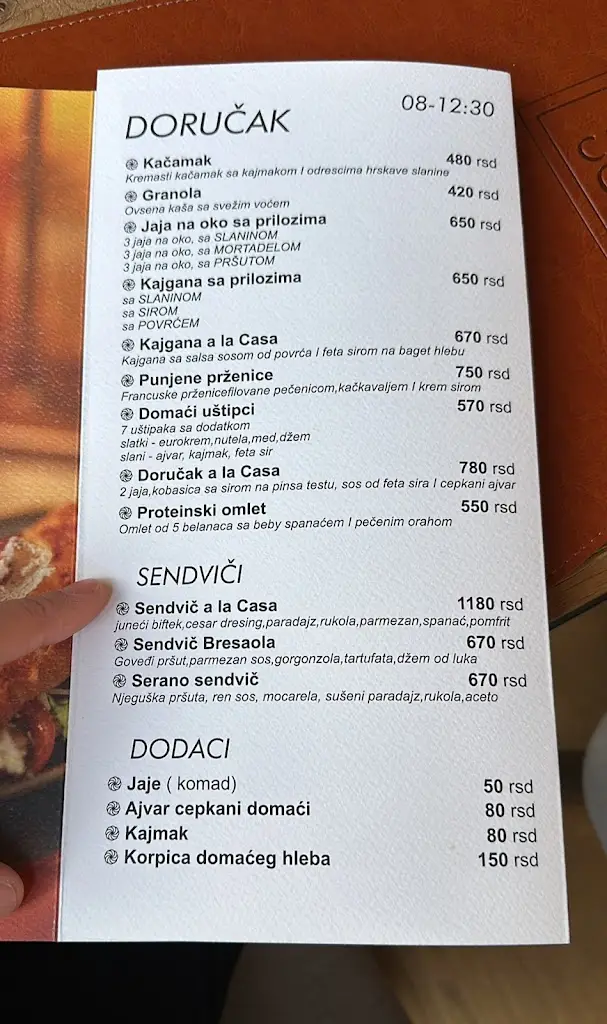 Menu_Casa & Casa_Šumice_image_1