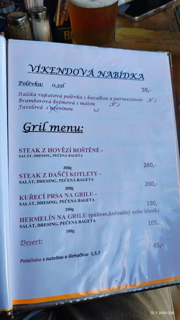 Menu_Restaurace Polanečka_Valašská Polanka_immagine_3