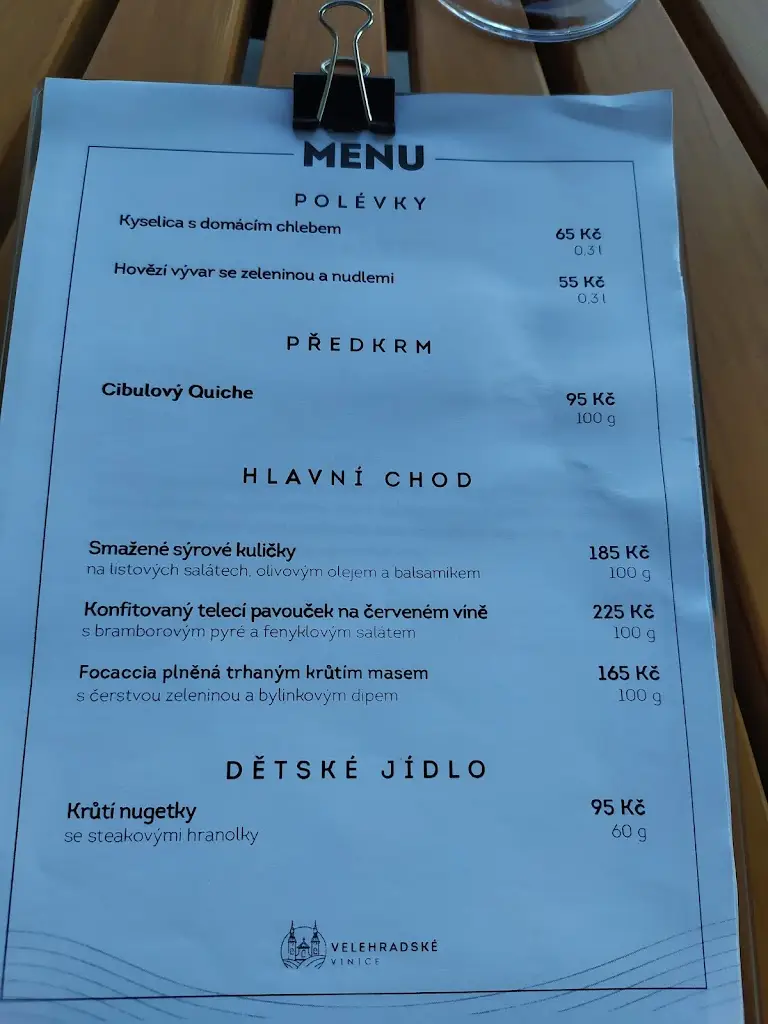 Menu_Velehradské vinice_Velehrad_image_4
