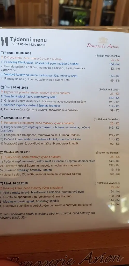 Menu_Brasserie Avion by Tajgr's_Rožnov pod Radhoštěm_image_4