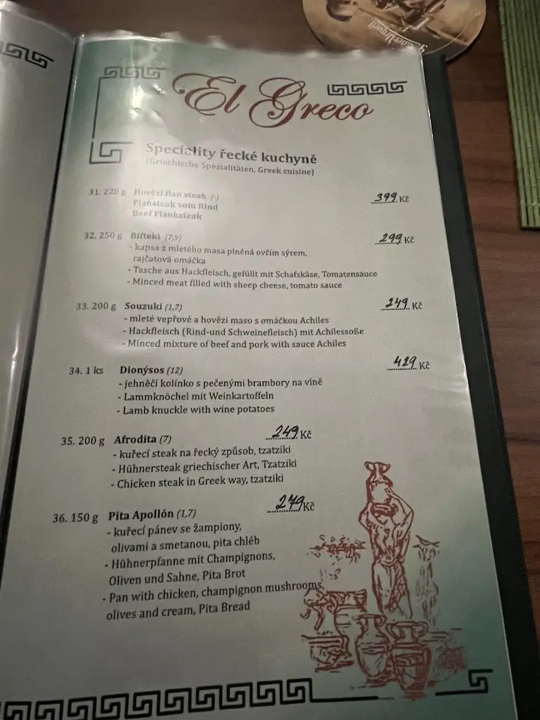 Menu_Řecká Restaurace El Greco_Rožnov pod Radhoštěm_image_3