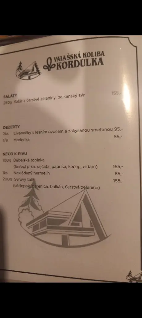 Menu_Koliba Kordulka_Rožnov pod Radhoštěm_image_3