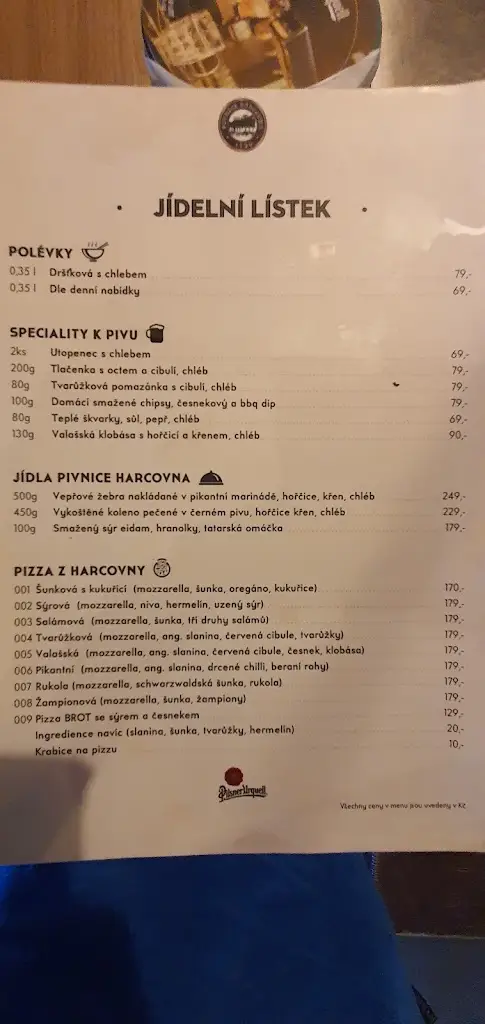 Menu_Pivnice Harcovna_Rožnov pod Radhoštěm_image_4