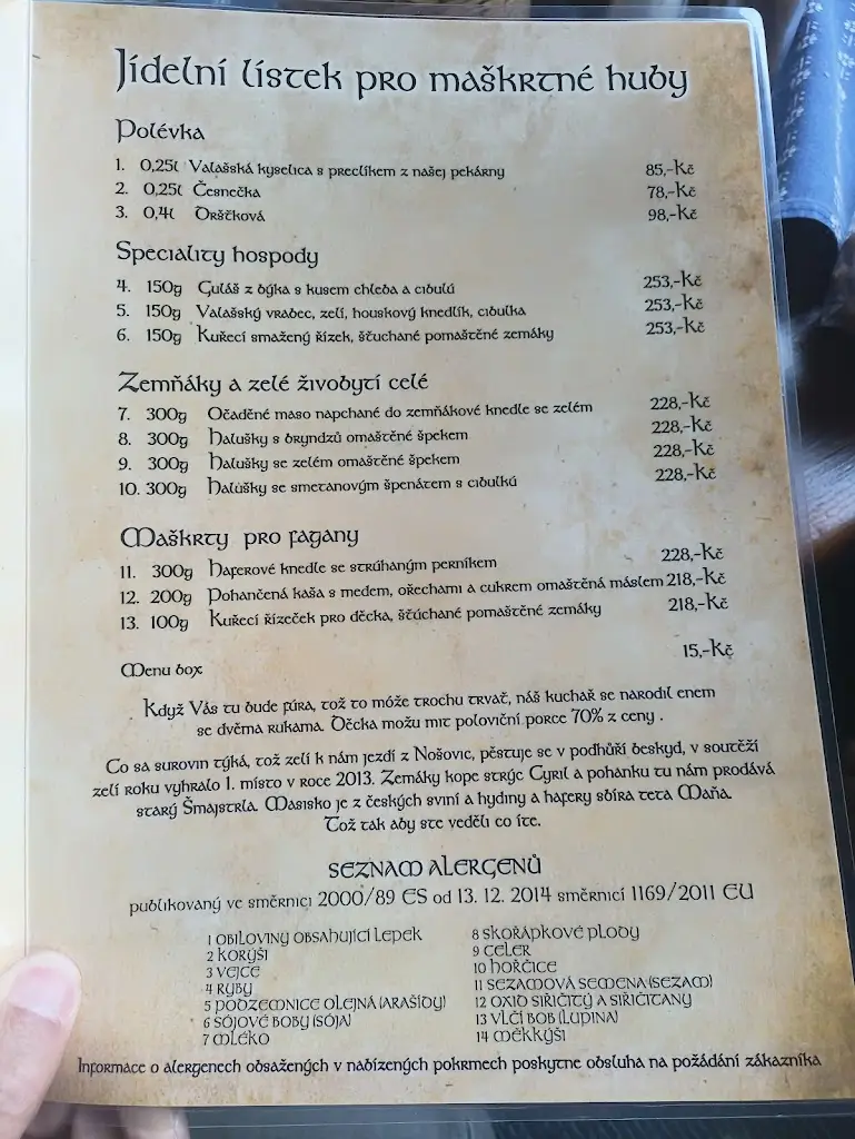 Menu_Hostinec U Vašků_Rožnov pod Radhoštěm_image_2