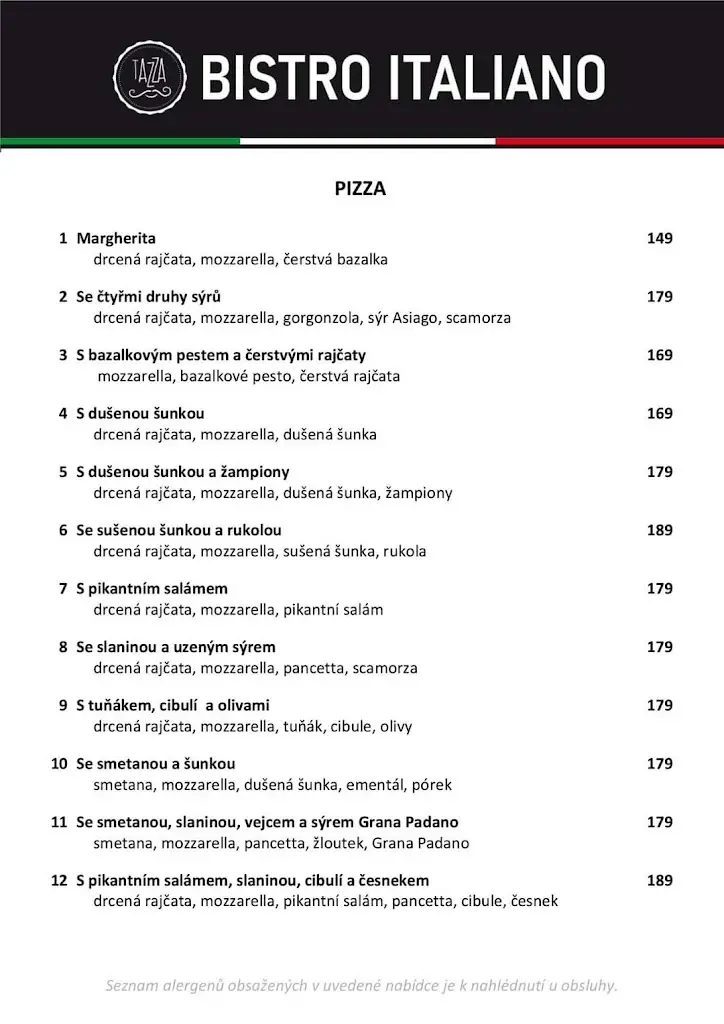 Menu_Tazza bistro italiano_Okres Vsetín_image_4