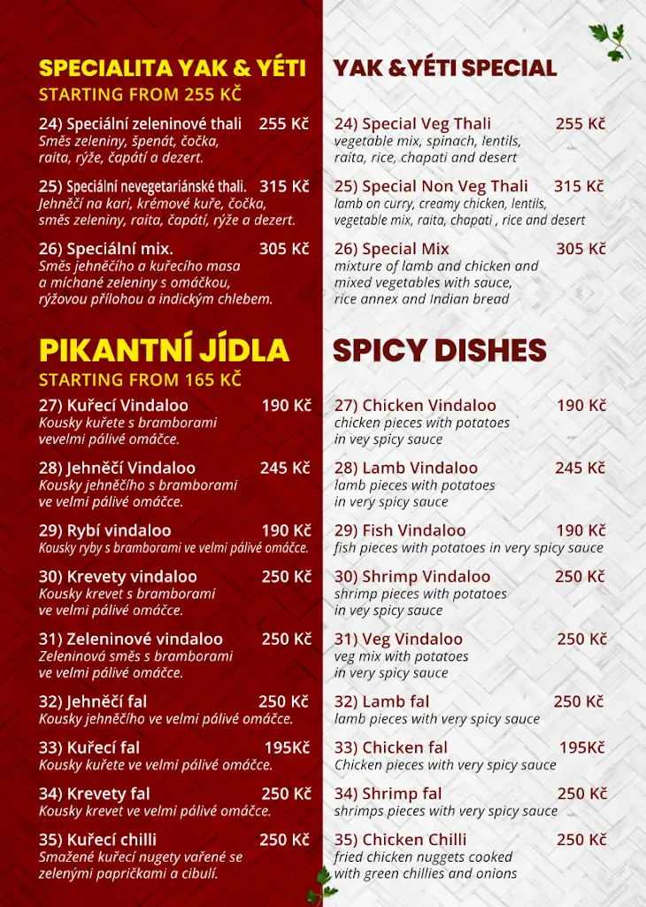 Menu_Yak & yéti Nepálská a Indická resturace_Okres Vsetín_image_1