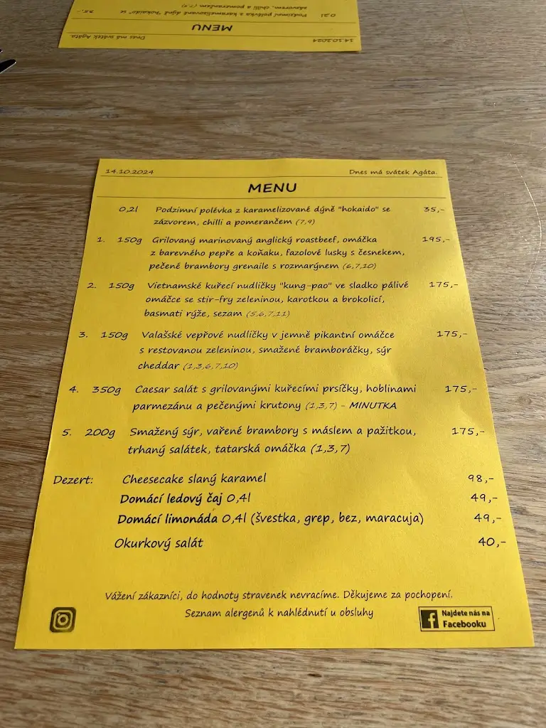 Menu_Restaurace U Tří Slunečnic_Okres Vsetín_image_2