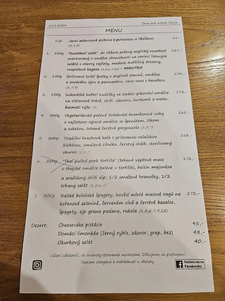 Menu_Restaurace U Tří Slunečnic_Okres Vsetín_image_3