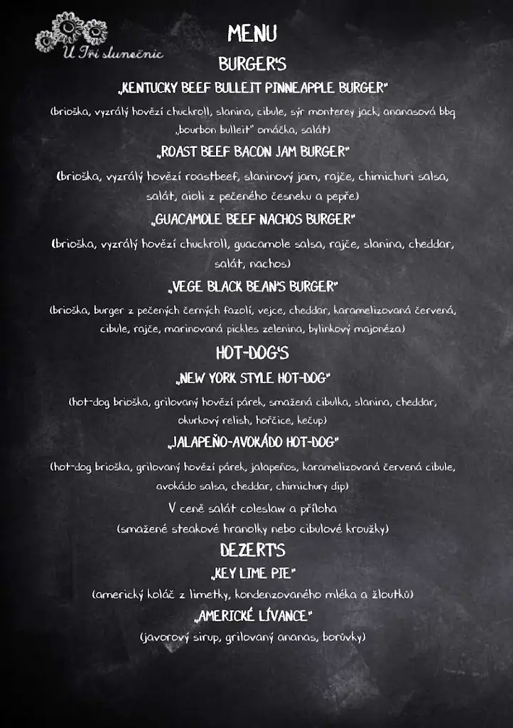 Menu_Restaurace U Tří Slunečnic_Okres Vsetín_image_4