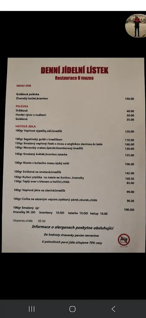 Menu_Restaurace U muzea_Velké Karlovice_image_3