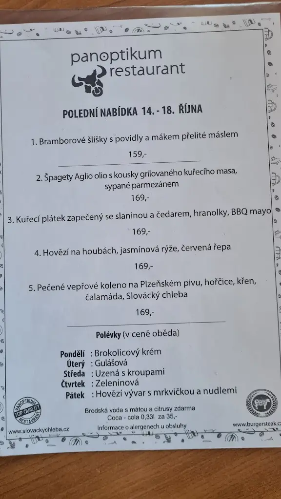 Menu_PANOPTIKUM Restaurant BURGER & STEAK_Uherský Brod_image_1