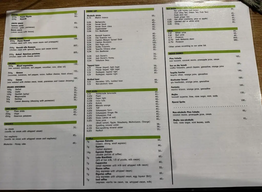 Menu_Pizzerie Restaurant Bar AMOS_Uherský Brod_image_1