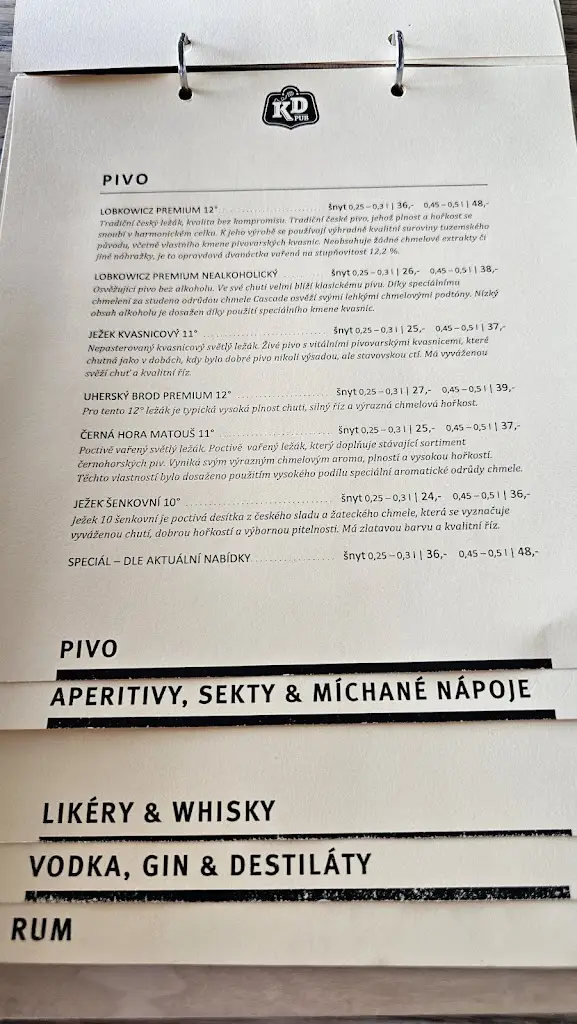 Menu_KD Pub_Uherský Brod_immagine_1
