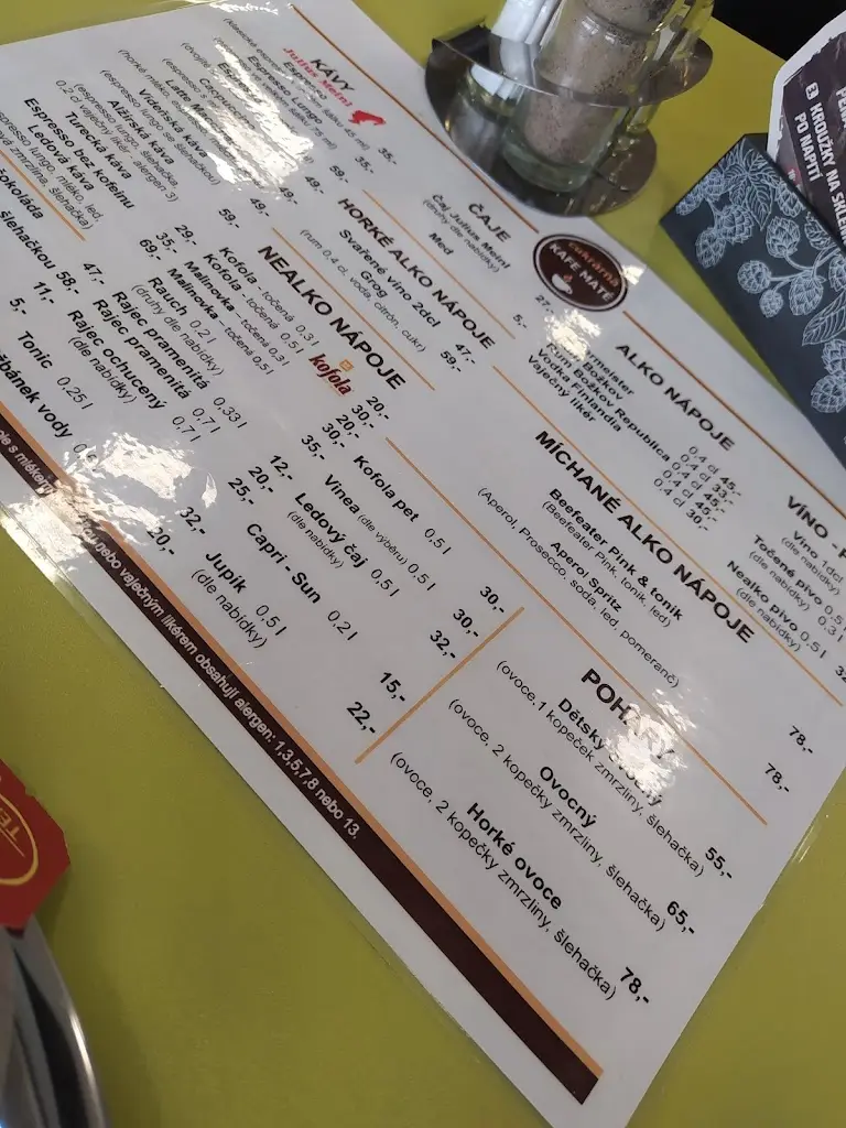 Menu_Cukrárna a bistro KAFE MATÉ_Valašské Klobouky_image_1