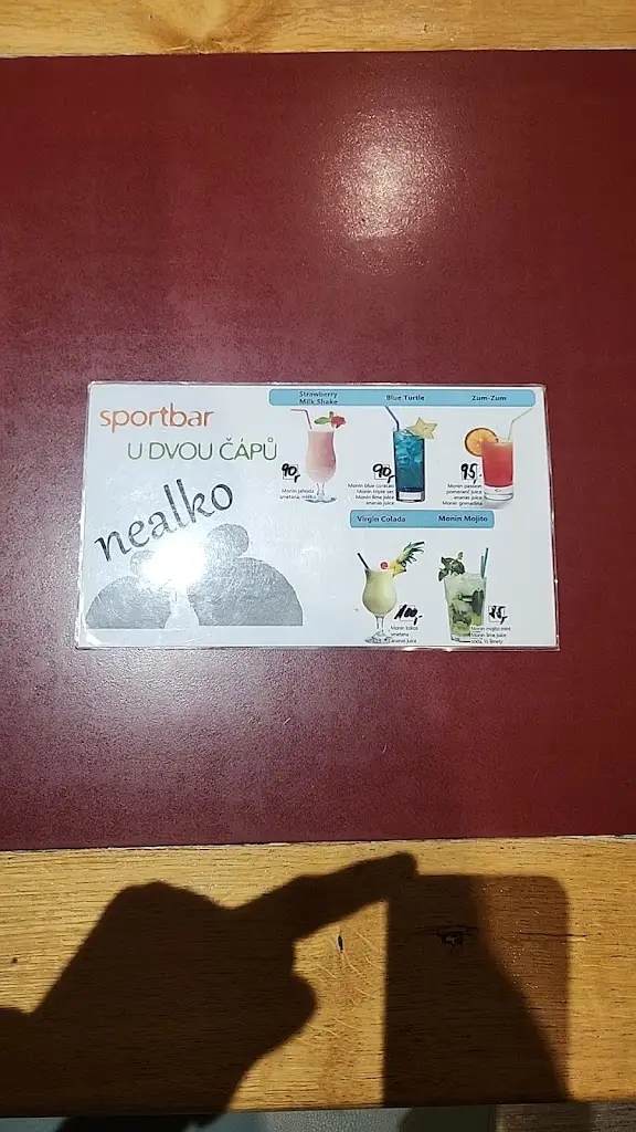 Menu_Sport bar u Dvou Čápů_Trhové Sviny_image_4
