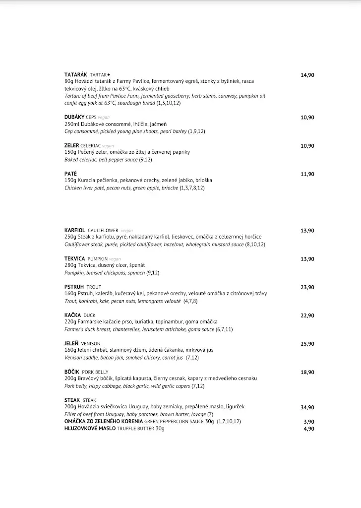 Menu_Truffle pig_Trnava_image_1