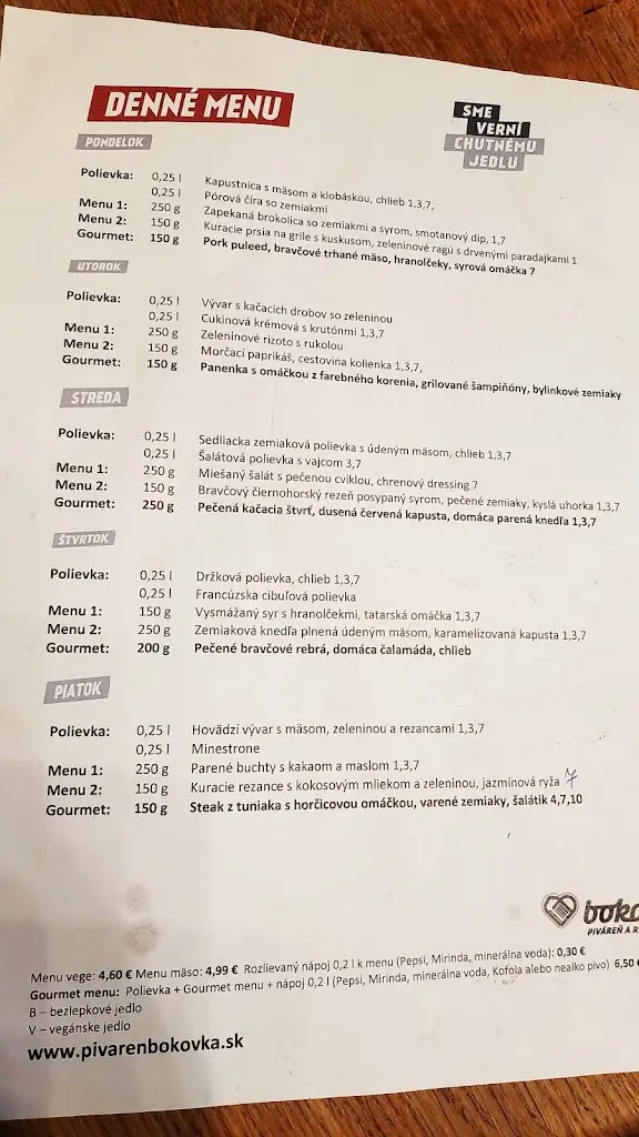 Menu_Piváreň a reštaurácia Bokovka_Trnava_immagine_4