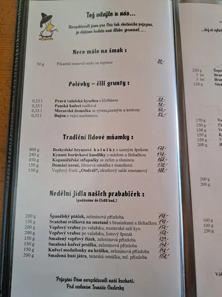 Menu_At Pelican roadhouse_Zašová_image_2