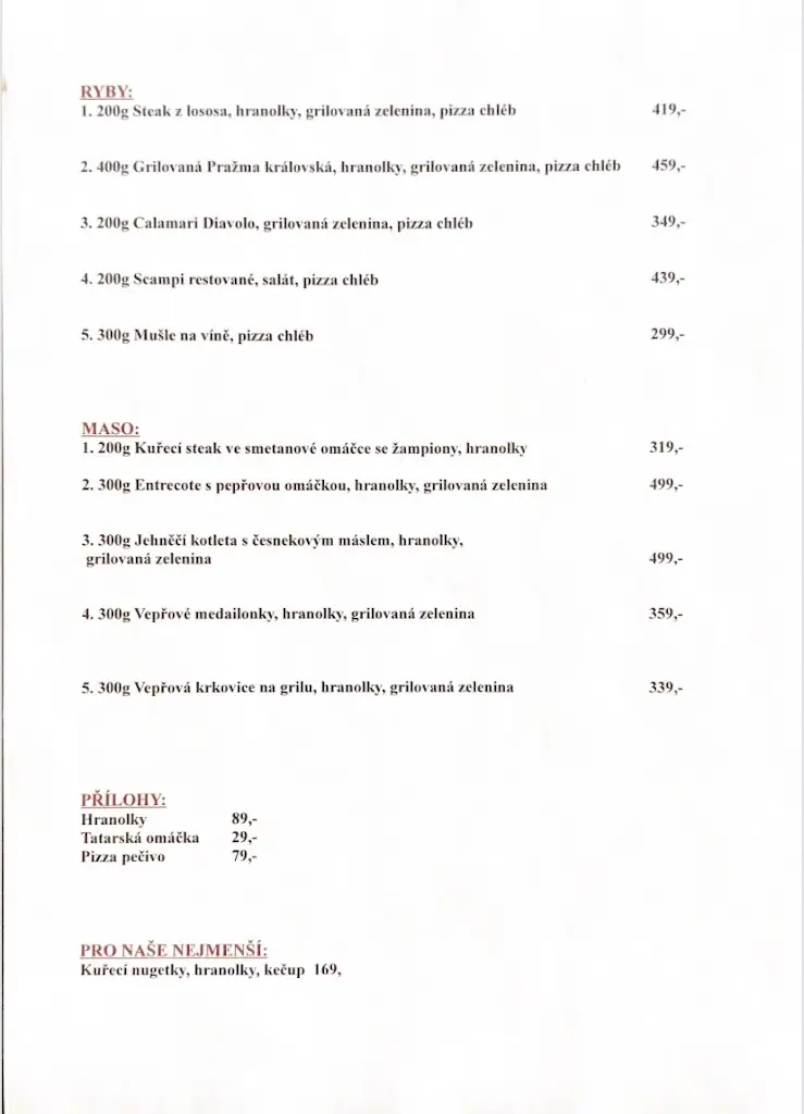 Menu_Pizzeria della Piazza_Týn nad Vltavou_image_4