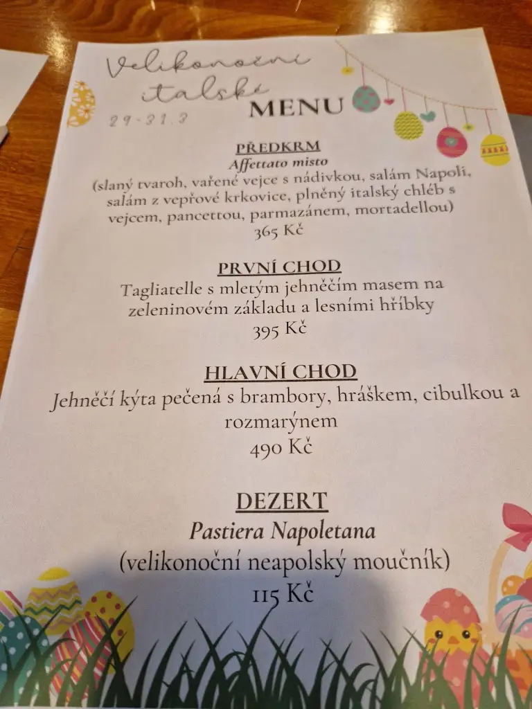 Menu_LA PADELLA_Valašské Meziříčí_image_1