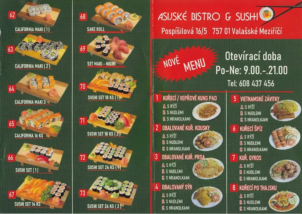 Menu_Asijská restaurace Asian - Nudle & Grill_Valašské Meziříčí_immagine_1