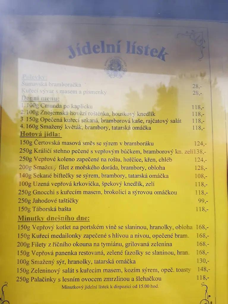 Menu_Zámecká restaurace a penzion Týn nad Vltavou_Týn nad Vltavou_image_4
