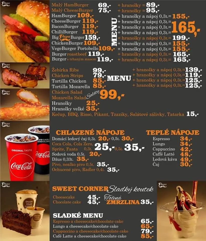 Menu_Papa Burger & Grill_Valašské Meziříčí_immagine_1