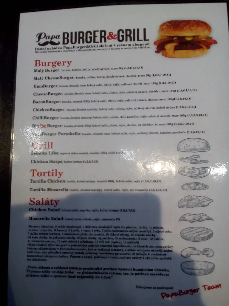 Menu_Papa Burger & Grill_Valašské Meziříčí_immagine_2