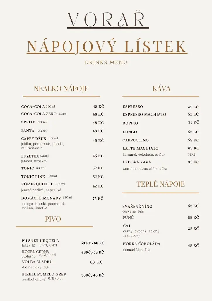 Menu_Restaurace a penzion Vorař_Týn nad Vltavou_image_1