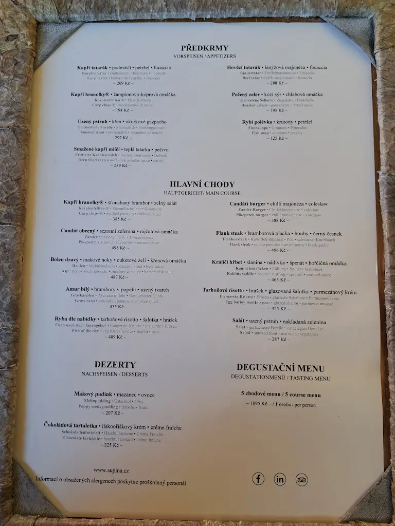 Menu_Šupina a Šupinka_Třeboň_image_1