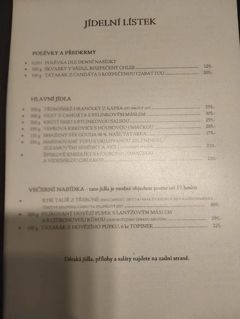 Menu_Bily Konicek Restaurant_Třeboň_image_1