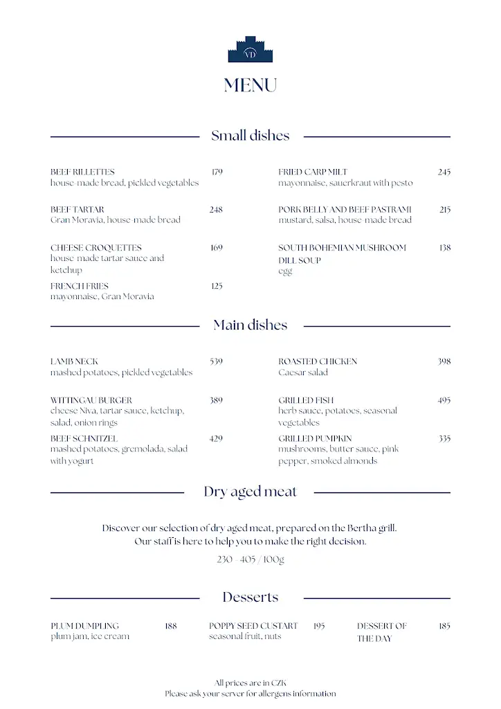 Menu_Restaurace Vratislavský Dům_Třeboň_immagine_1
