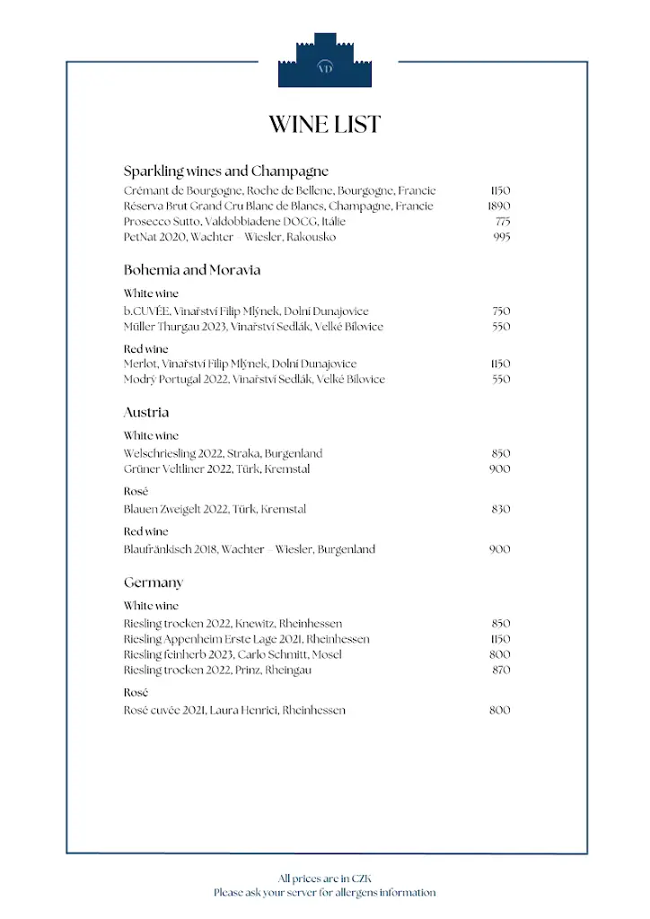 Menu_Restaurace Vratislavský Dům_Třeboň_immagine_3