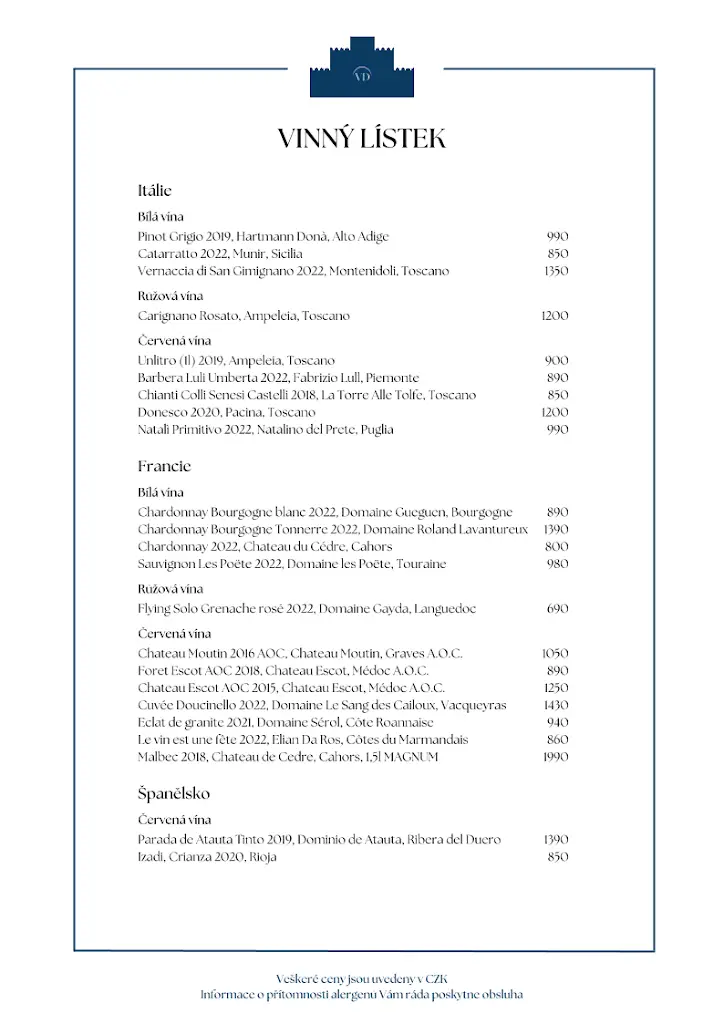 Menu_Restaurace Vratislavský Dům_Třeboň_immagine_4