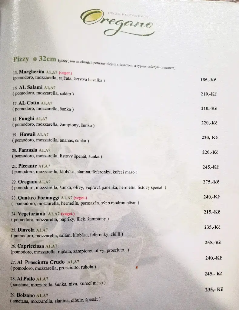Menu_Penzion Oregano Třeboň_Třeboň_image_1