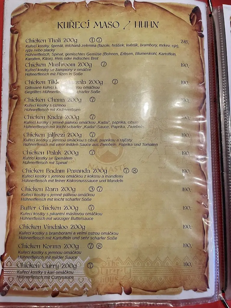 Menu_The Curry House Indian restaurant_Třeboň_image_4