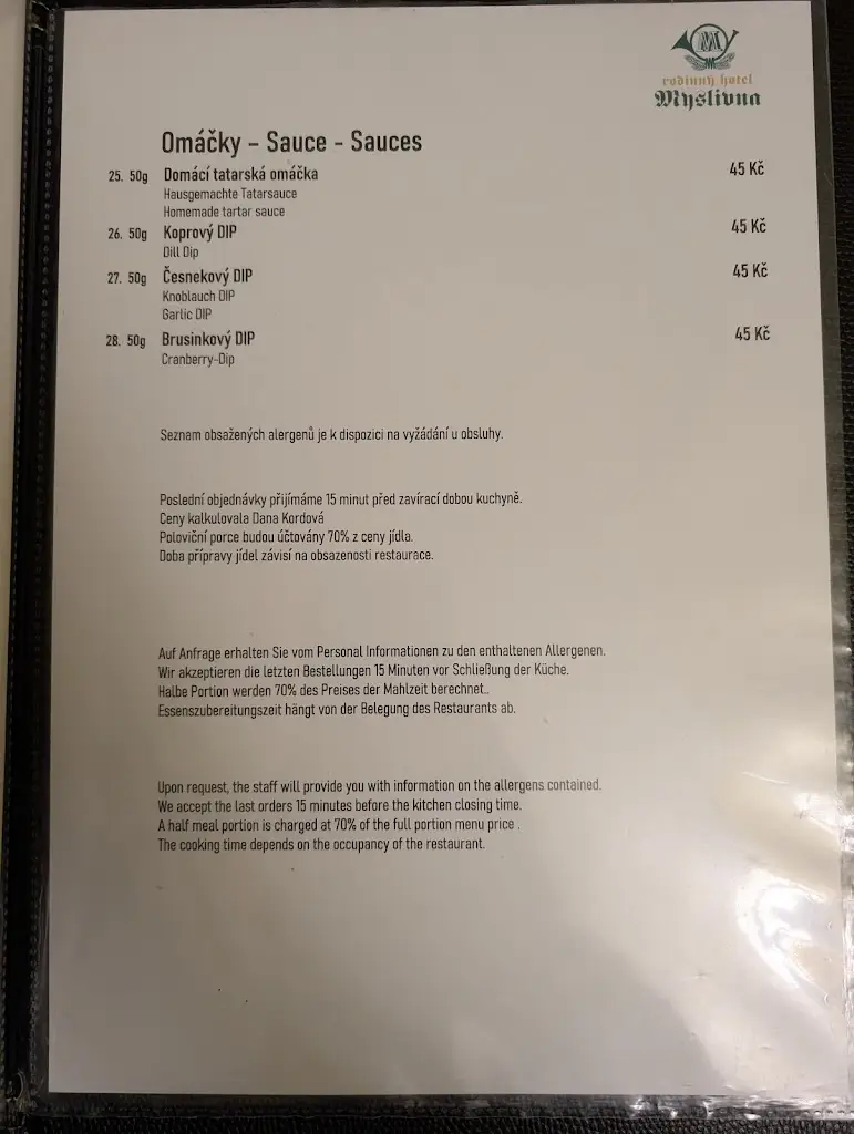 Menu_Rodinný hotel a restaurace Myslivna s.r.o._Třeboň_image_3