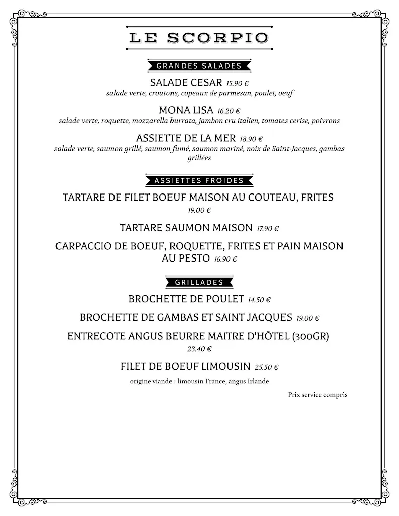 Menu_Le Scorpio_Montbéliard_immagine_3