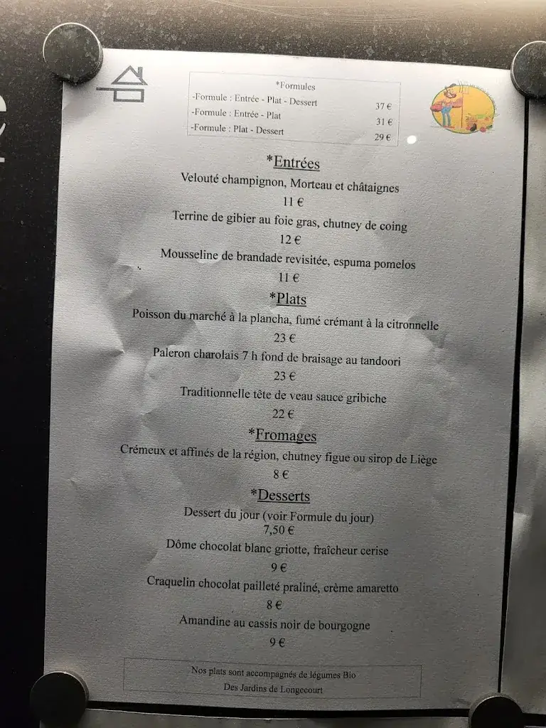 Menu_Restaurant @ Hôtel de la Poste_Pouilly-en-Auxois_image_2