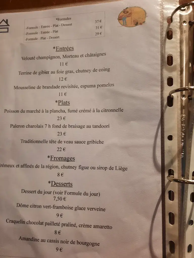 Menu_Restaurant @ Hôtel de la Poste_Pouilly-en-Auxois_image_3