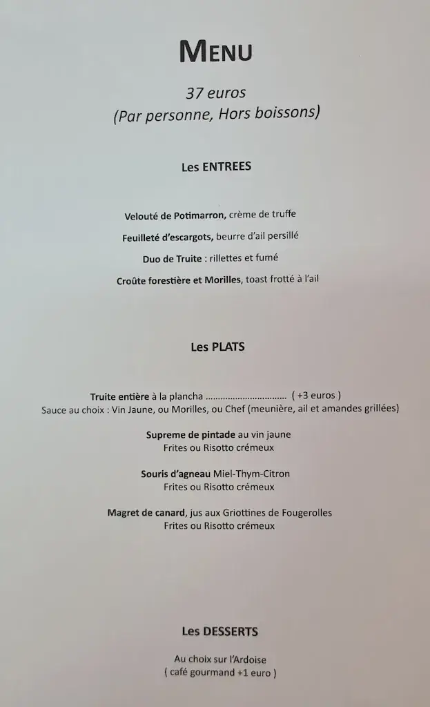 Menu_Restaurant La Truite de la Loue_Quingey_image_3